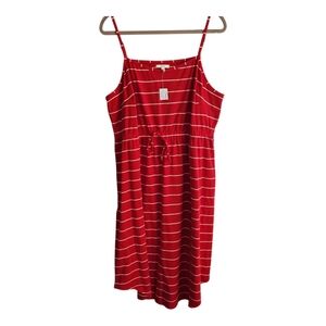 Maurices Red And White Stripe Midi Dress NWT Size XXL